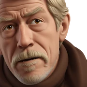 male portrait with facial hair sticker