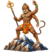 Hanuman Ji Carrying The Peak Of A Mountain sticker