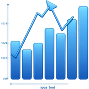 Graph going up sticker