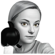 monochrome portrait of a girl sticker