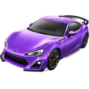 purple gt86 with a spoiler  sticker