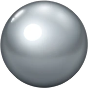 Silver sphere sticker
