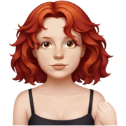 female, little-wavy hair over shoulder sticker