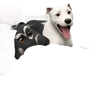 animal on couch staring back sticker