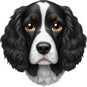 Spaniel black sticker