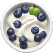 yoghurt bowl with grapes and blueberries sticker
