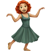 redhead dancing quee sticker