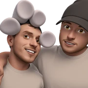 boys in hats and shirts sticker