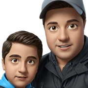 boys in stylish jackets sticker