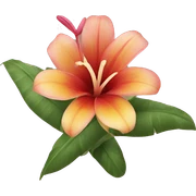 Tropical flower sticker