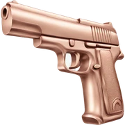 Rose gold gun sticker