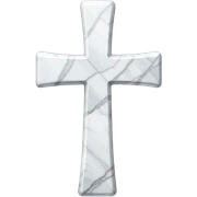 White marble l cross sticker
