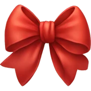 A red bow sticker