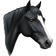 A black horse sticker