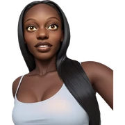 realistic portrait of dark-skinned girl sticker