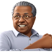 smiling old man in glasses sticker
