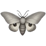 Grey moth sticker
