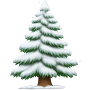 Snowy Christmas tree sticker