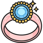 white gold halo ring with soft pink shading and little feathers carved in the ring, elegant style, glowing effect sticker