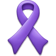 Lavender cancer ribbon sticker