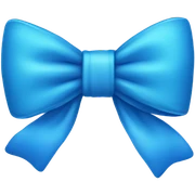Blue bow sticker