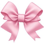 light pink ribbon bow sticker