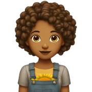 brown-girl-with-curly-hair-holding-sunflower sticker