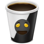 Black coffee sticker