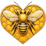 Bee heart  sticker