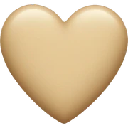 Beige heart sticker