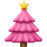 pink christmas tree  sticker