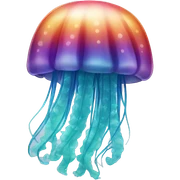 Colorful jellyfish  sticker