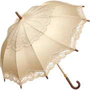Cream lace umbrella sticker