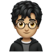 Harry potter black hair sticker