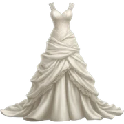 Hyper Realistic ornate 
Industrial theme ivory Wedding dress displays sticker