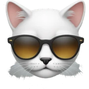 Cat with sunglasses sticker
