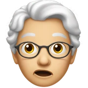 surprised old lady sticker