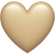 Beige heart  sticker