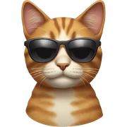 Cat with sunglasses sticker