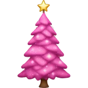 Pink Christmas tree sticker