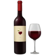 Red wine sticker