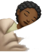 Black girl sleeping  sticker