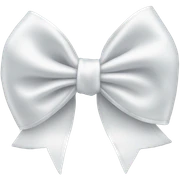 white satin bow sticker