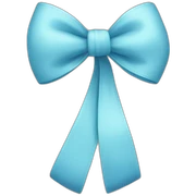 baby blue bow sticker