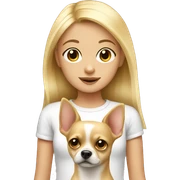 Blonde girl with a chihuahua  sticker