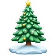 Snowy Christmas tree sticker