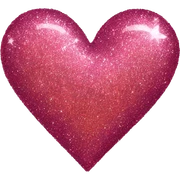 glitter heart sticker