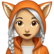 fox girl sticker