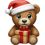 Christmas teddy sticker