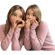 heartfelt friendship between girls sticker
